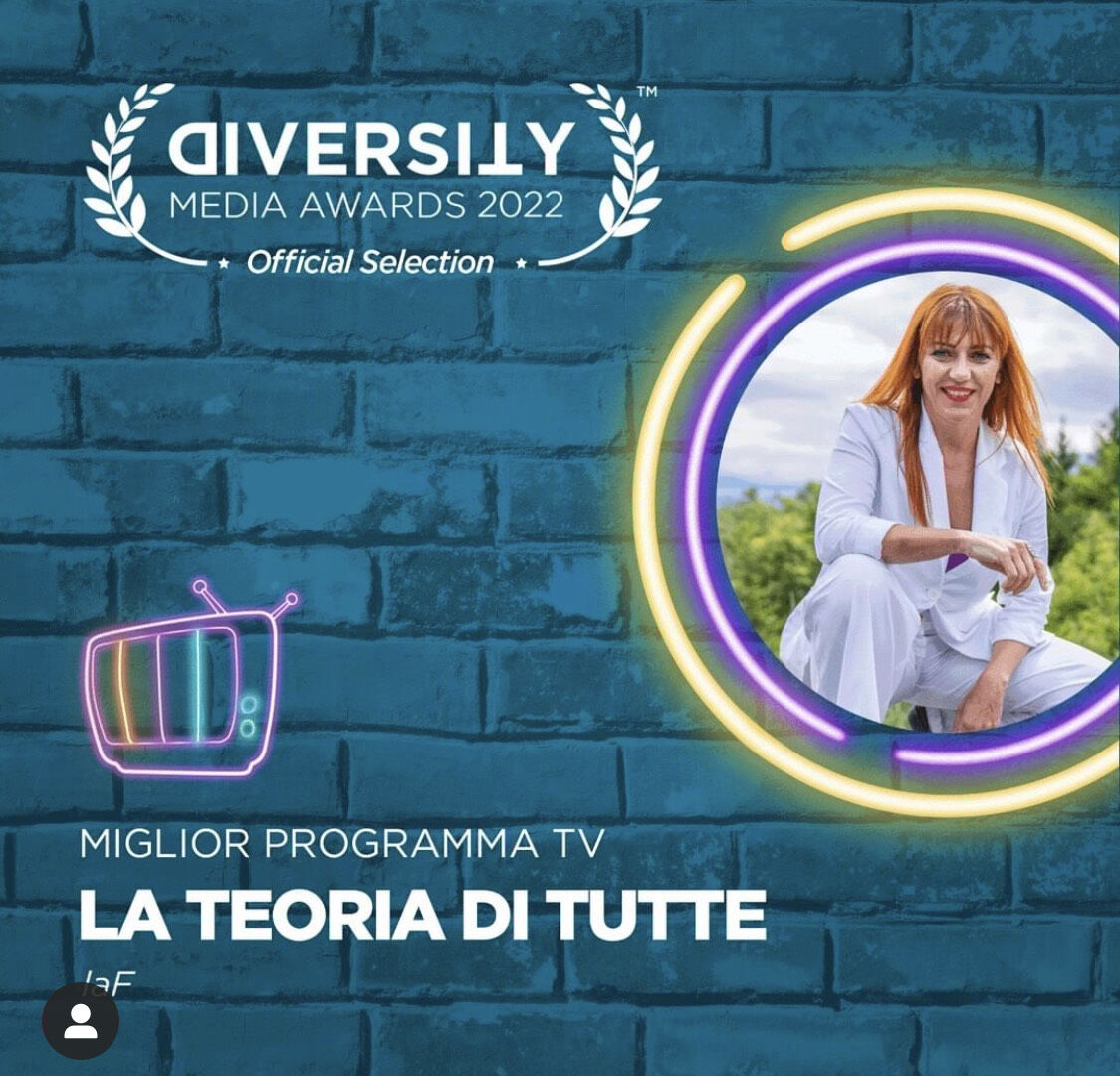 Sono in finale ai ‘Diversity Award 2022’ per la categoria ‘miglior programma tv’ con “LA TEORIA DI TUTTE” …c’è da votare il vincitore, lo fate anche voi?